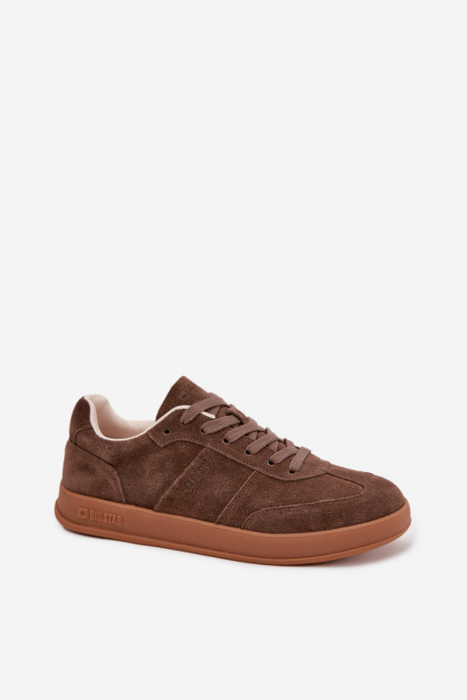 dalla pelle scamosciata Scarpe modello sneakers Femminile Big Star SS274676 HI-POLY SYSTEM colore marrone dalla pelle scamosciata Scarpe modello sneakers Femminile Big Star SS274676 HI-POLY SYSTEM colore marrone