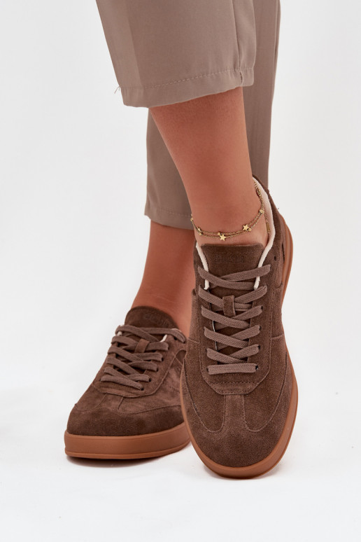 dalla pelle scamosciata Scarpe modello sneakers Femminile Big Star SS274676 HI-POLY SYSTEM colore marrone dalla pelle scamosciata Scarpe modello sneakers Femminile Big Star SS274676 HI-POLY SYSTEM colore marrone