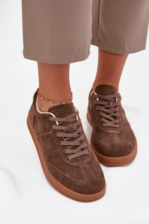dalla pelle scamosciata Scarpe modello sneakers Femminile Big Star SS274676 HI-POLY SYSTEM colore marrone dalla pelle scamosciata Scarpe modello sneakers Femminile Big Star SS274676 HI-POLY SYSTEM colore marrone
