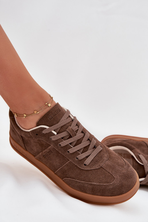 dalla pelle scamosciata Scarpe modello sneakers Femminile Big Star SS274676 HI-POLY SYSTEM colore marrone dalla pelle scamosciata Scarpe modello sneakers Femminile Big Star SS274676 HI-POLY SYSTEM colore marrone