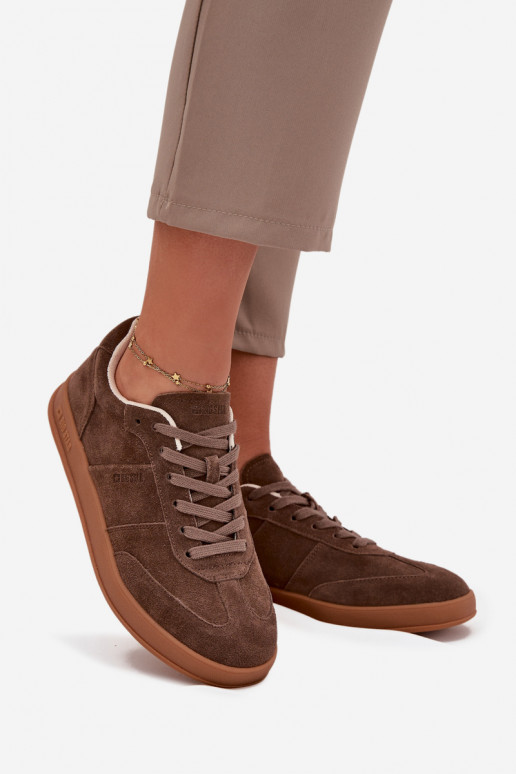 dalla pelle scamosciata Scarpe modello sneakers Femminile Big Star SS274676 HI-POLY SYSTEM colore marrone dalla pelle scamosciata Scarpe modello sneakers Femminile Big Star SS274676 HI-POLY SYSTEM colore marrone