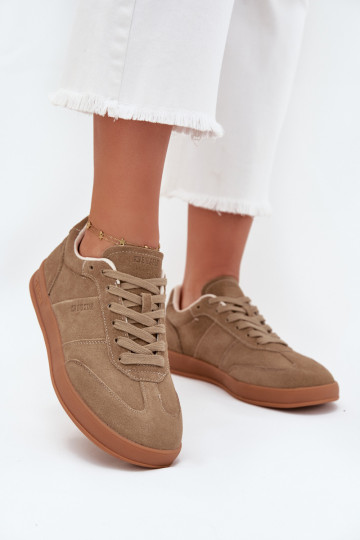 Sneakers in camoscio da donna Big Star SS274675 HI-POLY SYSTEM, color sabbia 2