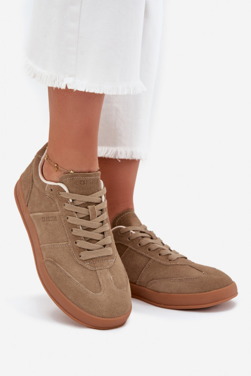 dalla pelle scamosciata Scarpe modello sneakers Femminile Big Star SS274675 HI-POLY SYSTEM beige