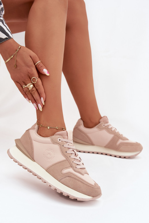 Pelle Scarpe modello sneakers Femminile Big Star OO274521 HI-POLY SYSTEM Nude Pelle Scarpe modello sneakers Femminile Big Star OO274521 HI-POLY SYSTEM Nude