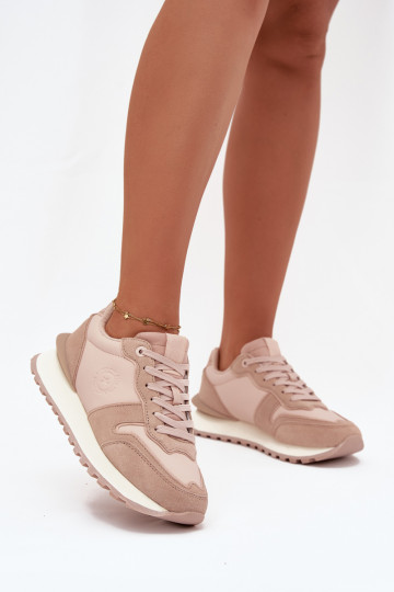 Scarpe in pelle da donna Big Star OO274521 HI-POLY SYSTEM, color nude 2