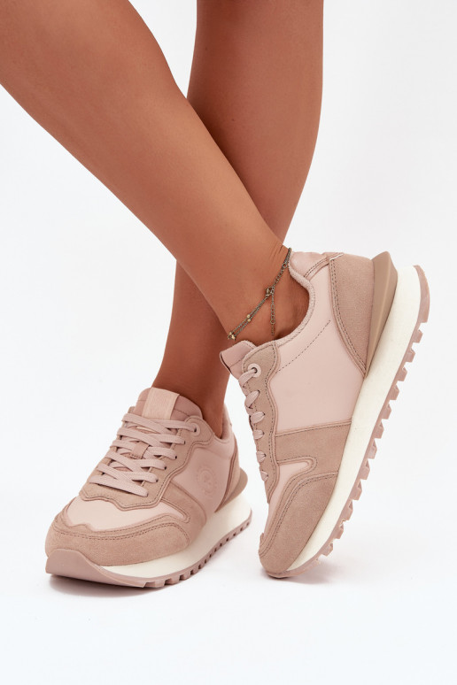 Pelle Scarpe modello sneakers Femminile Big Star OO274521 HI-POLY SYSTEM Nude Pelle Scarpe modello sneakers Femminile Big Star OO274521 HI-POLY SYSTEM Nude