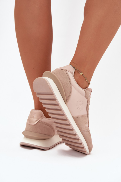 Pelle Scarpe modello sneakers Femminile Big Star OO274521 HI-POLY SYSTEM Nude Pelle Scarpe modello sneakers Femminile Big Star OO274521 HI-POLY SYSTEM Nude