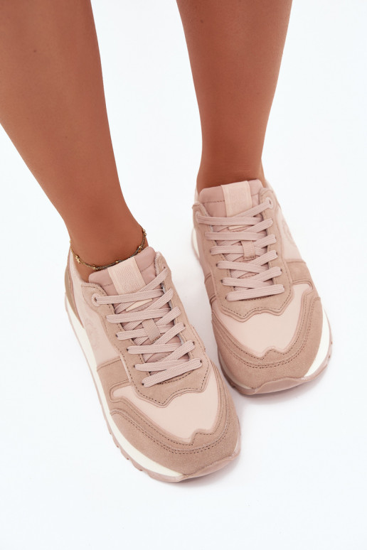 Pelle Scarpe modello sneakers Femminile Big Star OO274521 HI-POLY SYSTEM Nude Pelle Scarpe modello sneakers Femminile Big Star OO274521 HI-POLY SYSTEM Nude