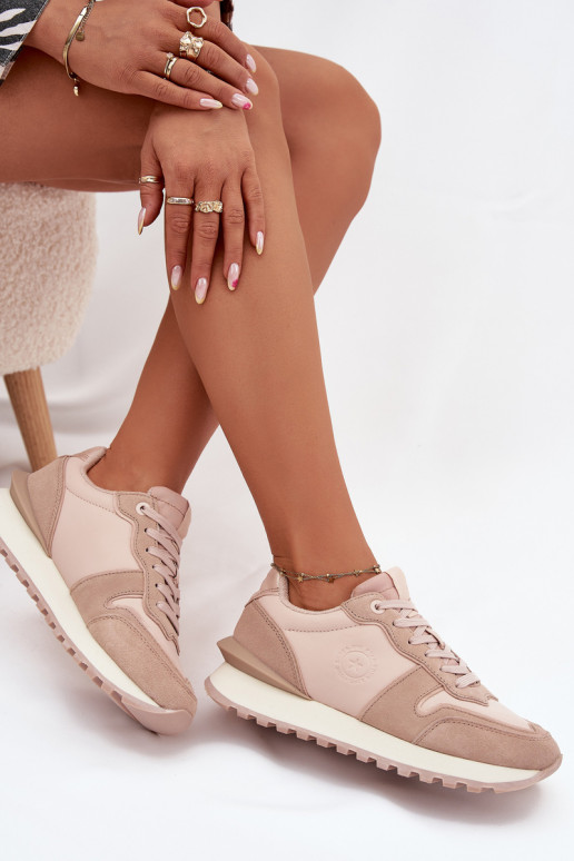 Pelle Scarpe modello sneakers Femminile Big Star OO274521 HI-POLY SYSTEM Nude Pelle Scarpe modello sneakers Femminile Big Star OO274521 HI-POLY SYSTEM Nude