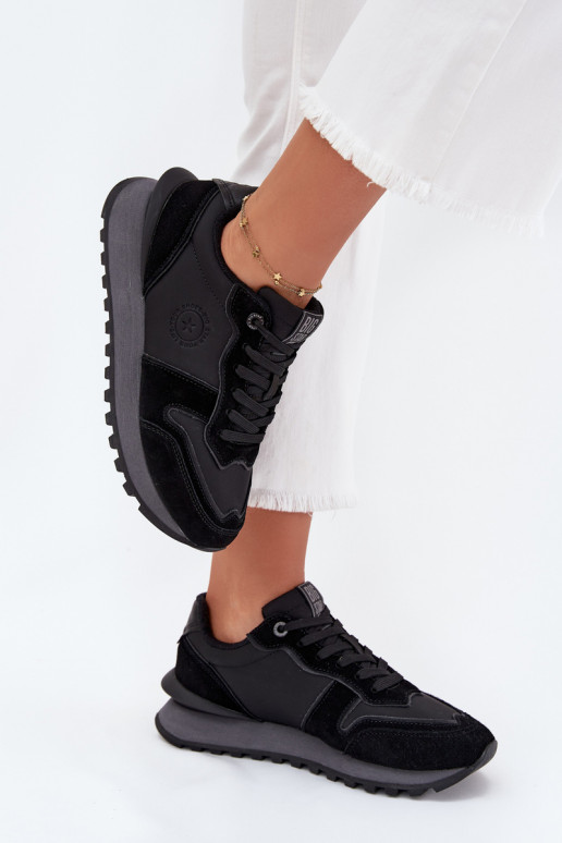 Pelle Scarpe modello sneakers Femminile Big Star OO274529 HI-POLY SYSTEM colore nero Pelle Scarpe modello sneakers Femminile Big Star OO274529 HI-POLY SYSTEM colore nero