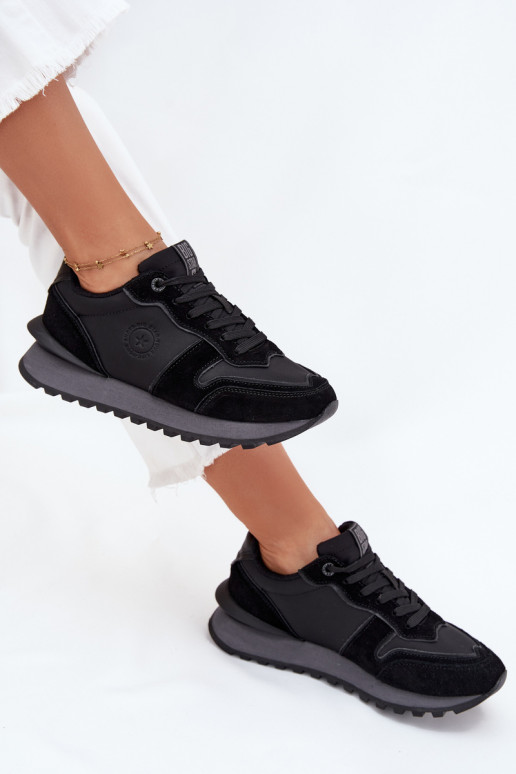 Pelle Scarpe modello sneakers Femminile Big Star OO274529 HI-POLY SYSTEM colore nero Pelle Scarpe modello sneakers Femminile Big Star OO274529 HI-POLY SYSTEM colore nero
