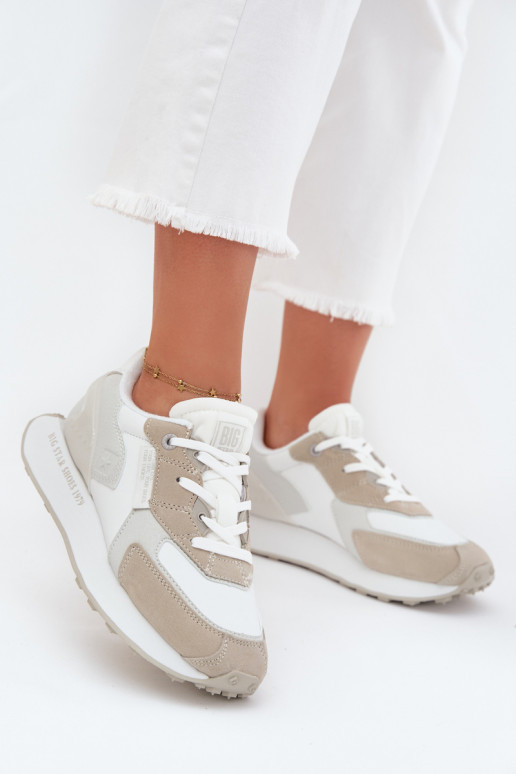 Pelle Scarpe modello sneakers Femminile Big Star OO274563 Hi-Poly System Colore bianco Pelle Scarpe modello sneakers Femminile Big Star OO274563 Hi-Poly System Colore bianco