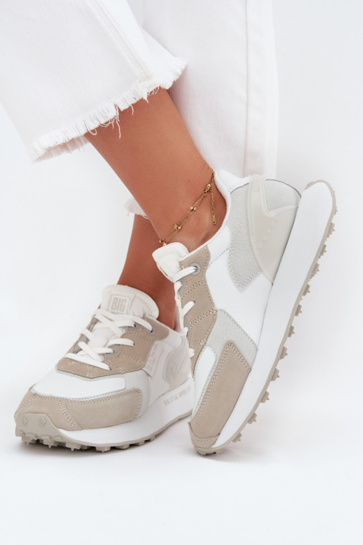 Pelle Scarpe modello sneakers Femminile Big Star OO274563 Hi-Poly System Colore bianco Pelle Scarpe modello sneakers Femminile Big Star OO274563 Hi-Poly System Colore bianco