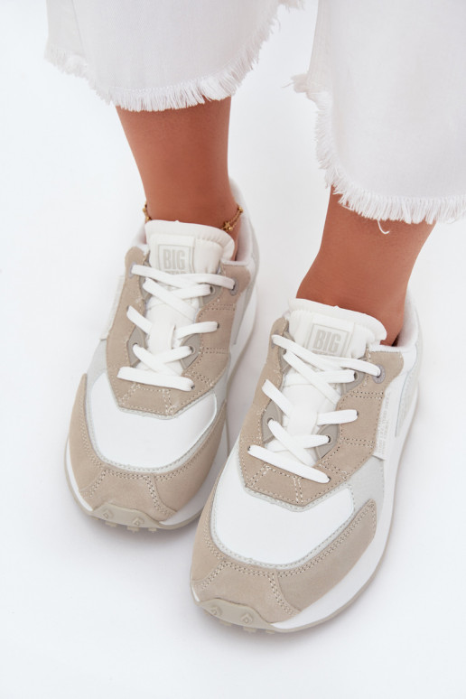 Pelle Scarpe modello sneakers Femminile Big Star OO274563 Hi-Poly System Colore bianco Pelle Scarpe modello sneakers Femminile Big Star OO274563 Hi-Poly System Colore bianco