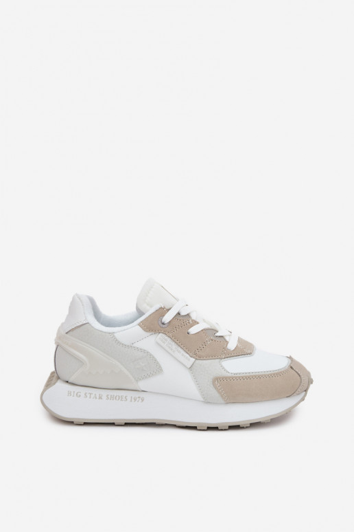 Pelle Scarpe modello sneakers Femminile Big Star OO274563 Hi-Poly System Colore bianco Pelle Scarpe modello sneakers Femminile Big Star OO274563 Hi-Poly System Colore bianco