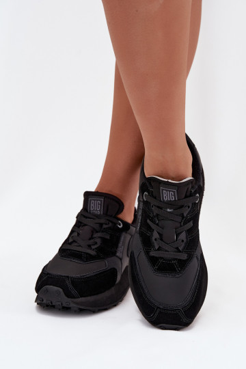 Scarpe sportive in pelle da donna Big Star OO274562 Hi-Poly System nere 2