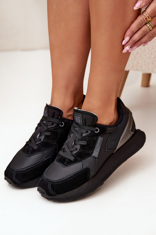 Pelle Scarpe modello sneakers Femminile Big Star OO274562 Hi-Poly System colore nero Pelle Scarpe modello sneakers Femminile Big Star OO274562 Hi-Poly System colore nero