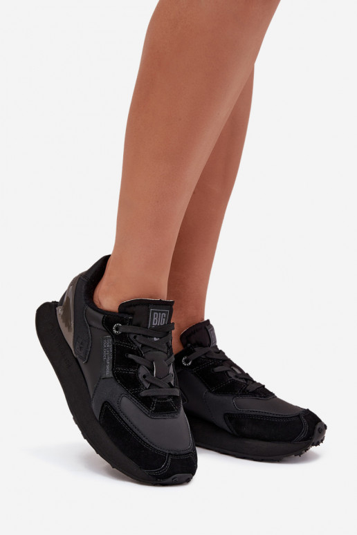 Pelle Scarpe modello sneakers Femminile Big Star OO274562 Hi-Poly System colore nero Pelle Scarpe modello sneakers Femminile Big Star OO274562 Hi-Poly System colore nero