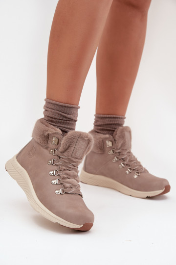 Stivali in pelliccia da donna Big Star MM274487 grigi