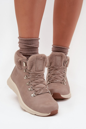 Stivali in pelliccia da donna Big Star MM274487 grigi 2