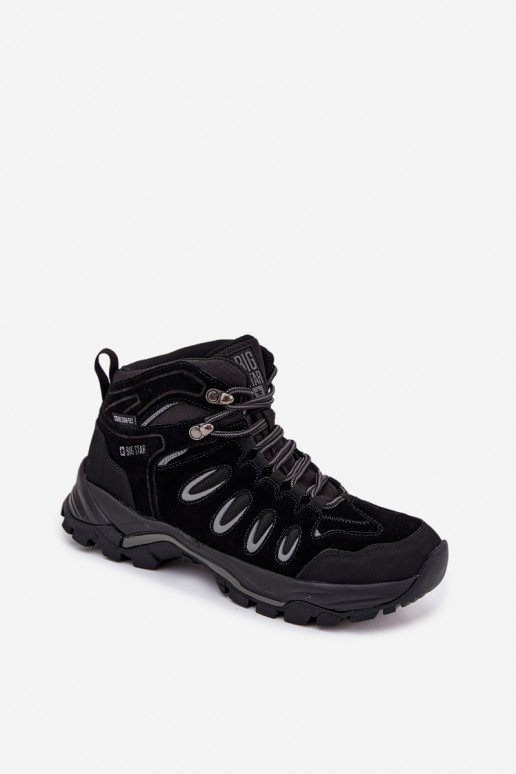 Pelle scarponi da trekking Deveschio Big Star OO17433 HI-POLY SYSTEM colore nero