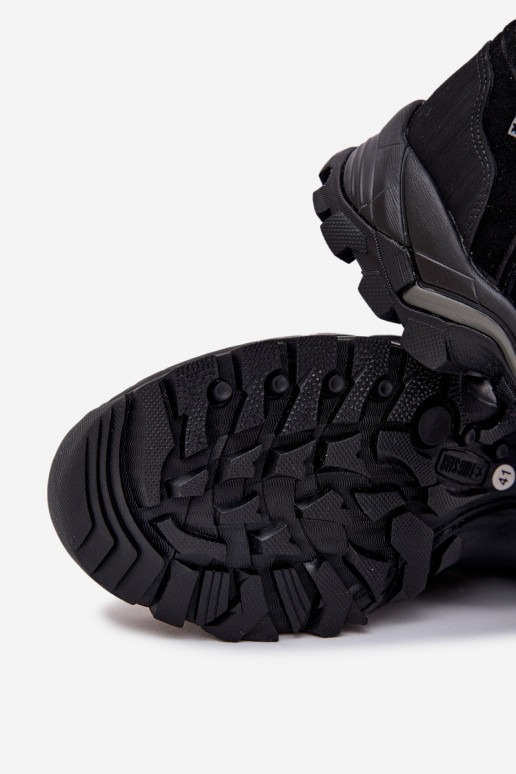 Pelle scarponi da trekking Deveschio Big Star OO17433 HI-POLY SYSTEM colore nero