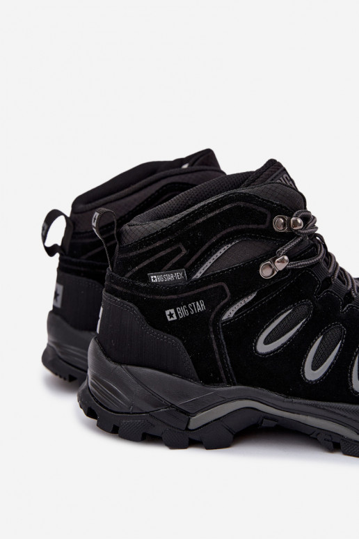 Pelle scarponi da trekking Deveschio Big Star OO17433 HI-POLY SYSTEM colore nero
