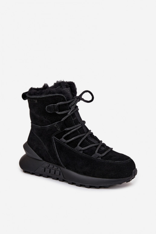 dalla pelle scamosciata Stivali da neve Femminile con una pelliccia Big Star SS274319 colore nero