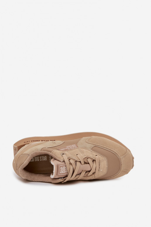 Pelle Scarpe modello sneakers Deveschio Big Star OO174298 Hi-Poly System beige