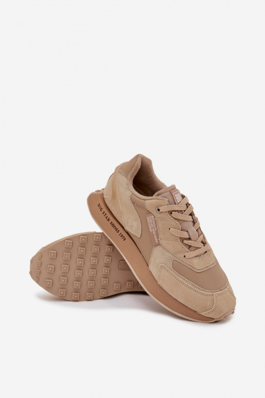 Pelle Scarpe modello sneakers Deveschio Big Star OO174298 Hi-Poly System beige