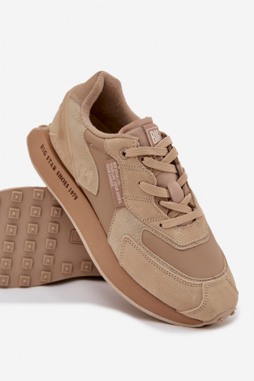 Pelle Scarpe modello sneakers Deveschio Big Star OO174298 Hi-Poly System beige