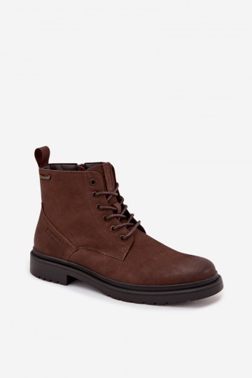 Stivaletti in pelle caldi da uomo Big Star OO174149 color cioccolato