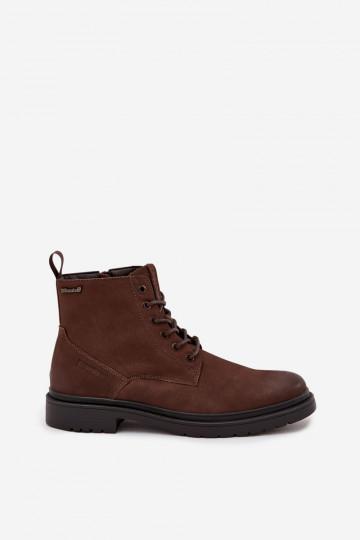 Stivaletti in pelle caldi da uomo Big Star OO174149 color cioccolato 2