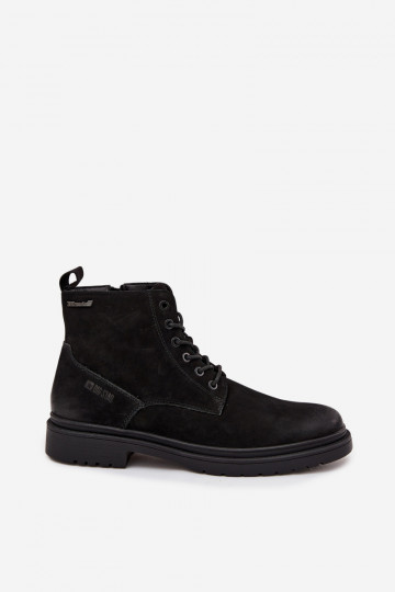Stivaletti in pelle caldi da uomo Big Star OO174148 nere 2