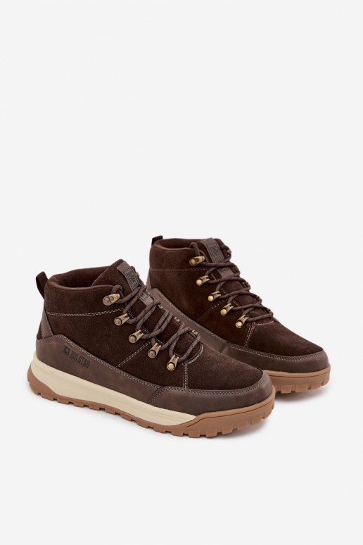 dalla pelle scamosciata scarponi da trekking Deveschio Big Star SS174263 colore marrone