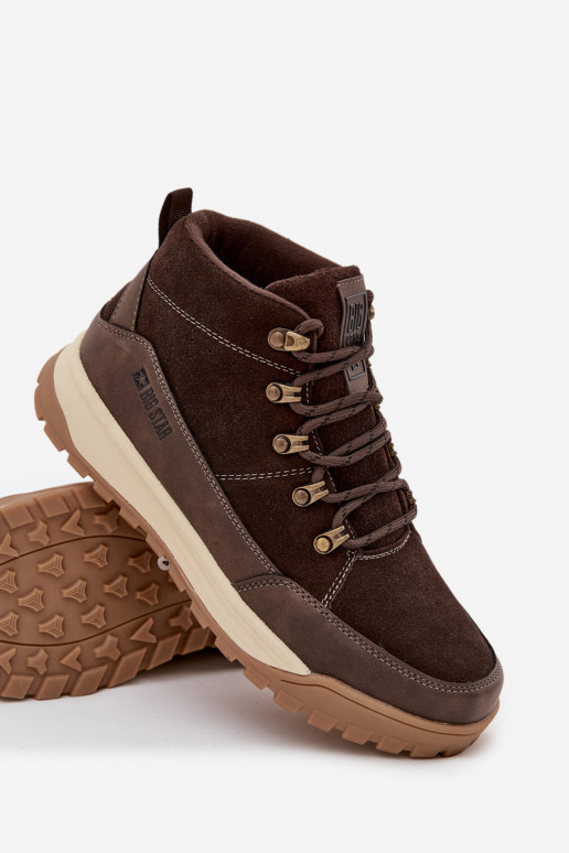dalla pelle scamosciata scarponi da trekking Deveschio Big Star SS174263 colore marrone