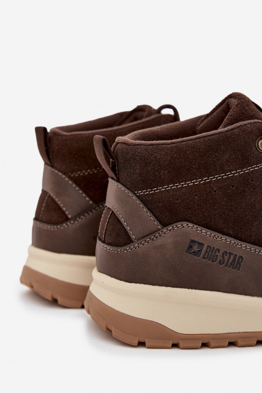 dalla pelle scamosciata scarponi da trekking Deveschio Big Star SS174263 colore marrone