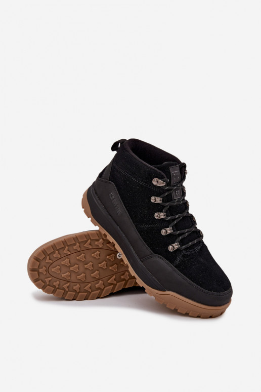 dalla pelle scamosciata scarponi da trekking Deveschio Big Star SS174265 colore nero