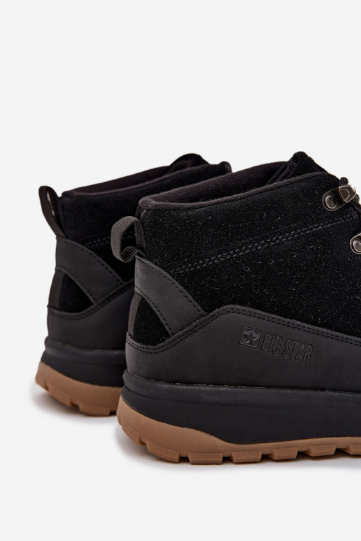 dalla pelle scamosciata scarponi da trekking Deveschio Big Star SS174265 colore nero