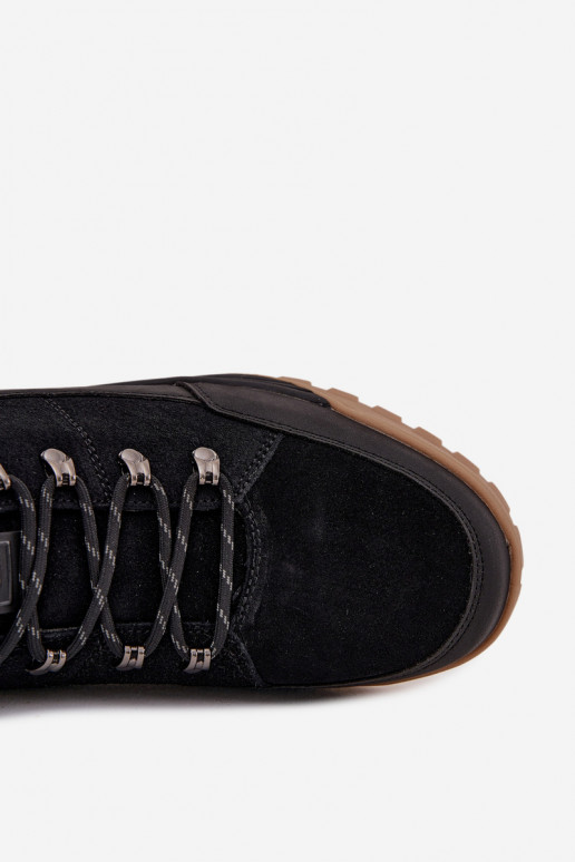 dalla pelle scamosciata scarponi da trekking Deveschio Big Star SS174265 colore nero