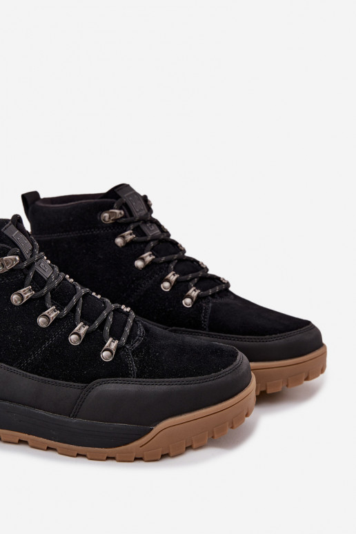 dalla pelle scamosciata scarponi da trekking Deveschio Big Star SS174265 colore nero