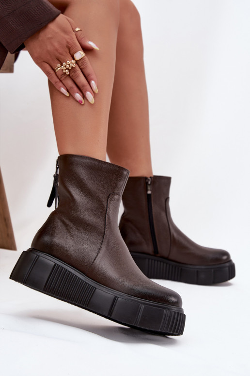 Zazoo 60369 Stivali da donna con una piattaforma CzekoladoAe