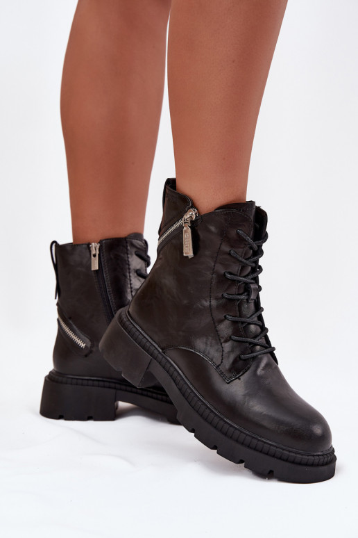 Pelle Stivaletti da lavoro Femminile riscaldamento Big Star SS274452 colore nero Pelle Stivaletti da lavoro Femminile riscaldamento Big Star SS274452 colore nero