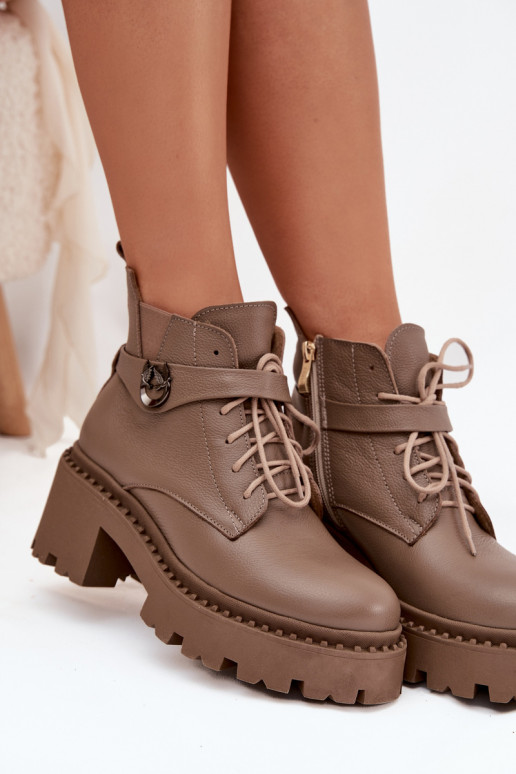 Pelle Stivali da donna Klocke con tacchi decorati riscaldamento Zazoo 60557 beige Pelle Stivali da donna Klocke con tacchi decorati riscaldamento Zazoo 60557 beige