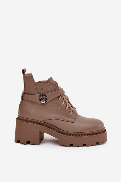 Pelle Stivali da donna Klocke con tacchi decorati riscaldamento Zazoo 60557 beige Pelle Stivali da donna Klocke con tacchi decorati riscaldamento Zazoo 60557 beige