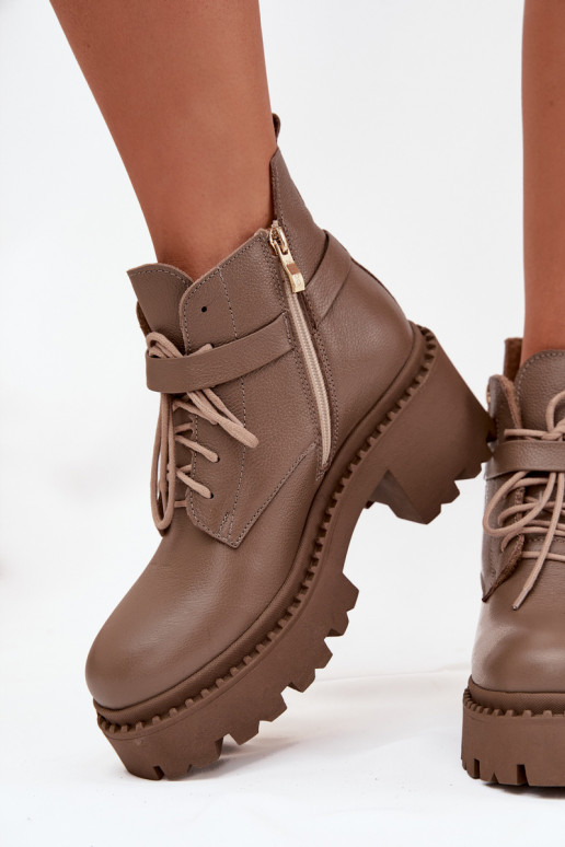 Pelle Stivali da donna Klocke con tacchi decorati riscaldamento Zazoo 60557 beige Pelle Stivali da donna Klocke con tacchi decorati riscaldamento Zazoo 60557 beige