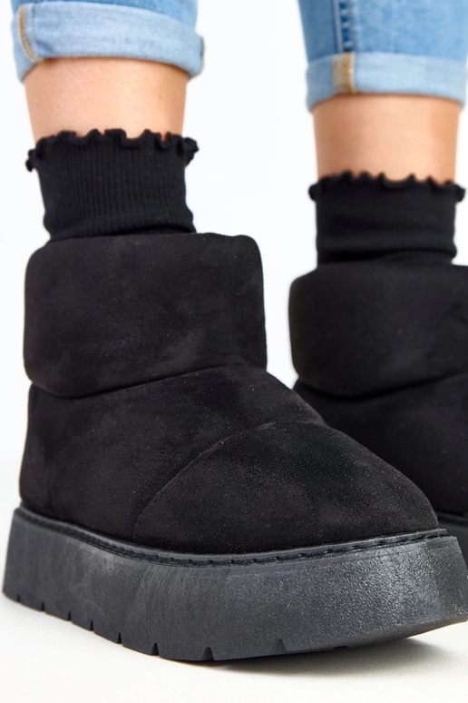 Stivali da neve foderati neri con... Stivali da neve foderati neri con...