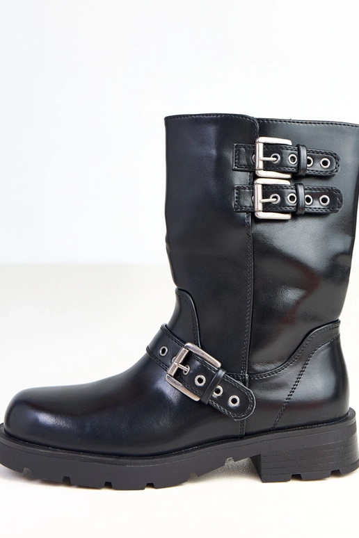 Stivaletti neri con piattaforma e... Stivaletti neri con piattaforma e...