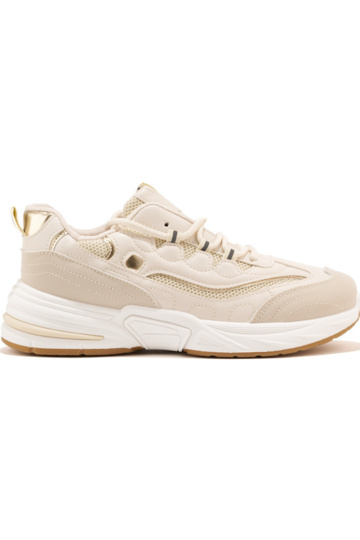beige donne scarpe sportive su una suola spessa 2