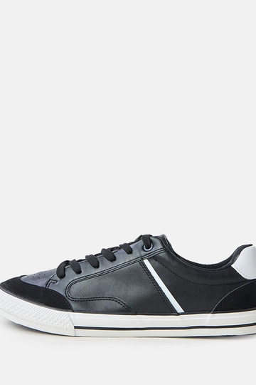 Sneakers nere neri con dettagli bianchi William 2